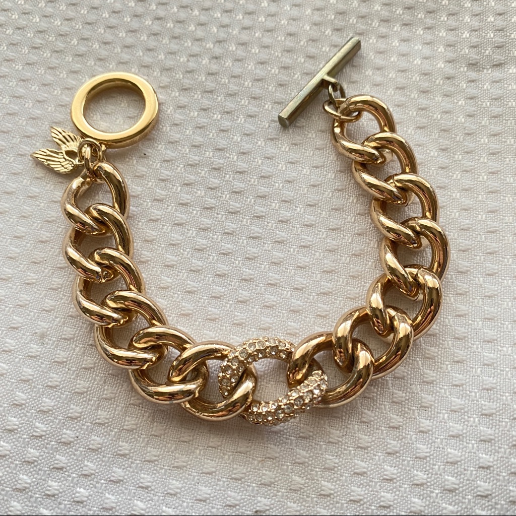 Victorias Secret Pav Gold Rhinestone Bracelet 19$